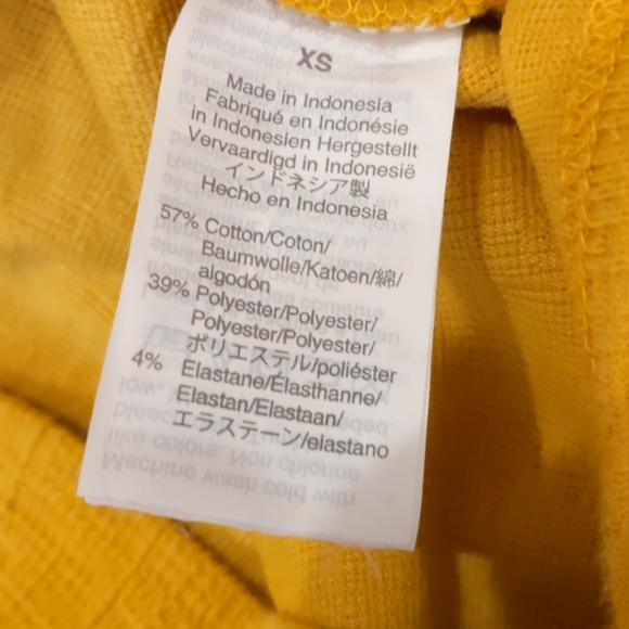 J Crew Soft Mustard Yellow Crop Top Tie XS - Picture 8 of 9